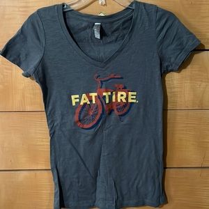Fat Tire Beer T-shirt Size Small Gray